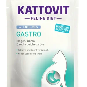 Sparpaket 24 x 85 g Kattovit Gastro mit Ente & Reis Katzen Nassfutter Preis Gesenkt